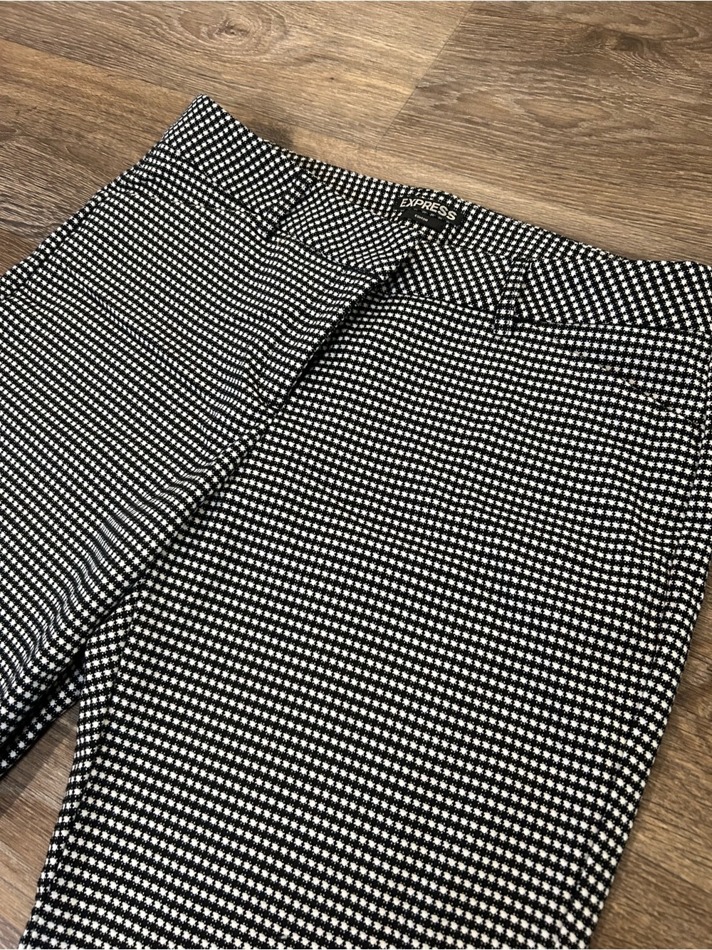 Express Editor Women’s Dress Pants - Black & White Checkered - Size 8R